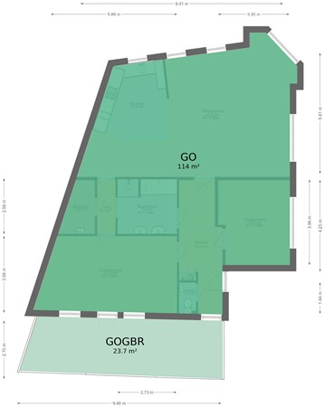 Floorplan - Muntstraat 1, 3911 KJ Rhenen